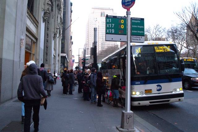 Behold, the only bus countdown clock in Manhattan